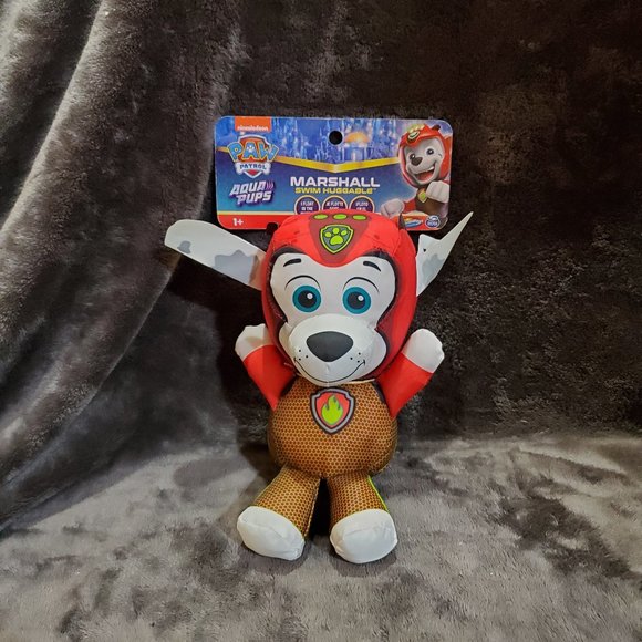 Paw Patrol AquaPups FLOATS "Marshall" Swim 9" Huggable Bath Tub Toy - Picture 1 of 8